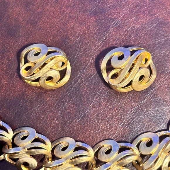 Erwin Pearl NECKLACE BRACELET EARRINGS SET Filigree Mediterranean Runway Jewelry - Picture 8 of 11